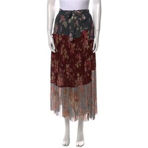 Zimmermann Unbridled Pleated Midi Skirt